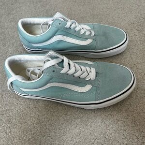 Old school teal vans